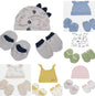 Lot de Bonnets et Moufles  et chaussons pour Bébé – Motifs Variés et Doux