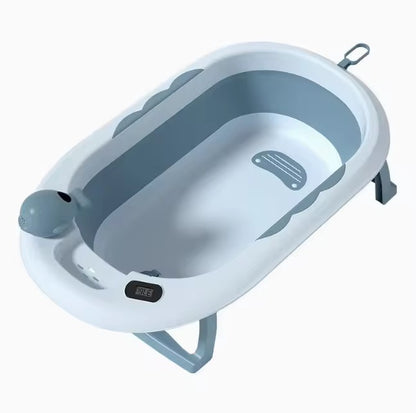 🛁 Baignoire pliable pour bébé avec coussin ergonomique –avec thermomètre  Confort ; sécurité dès la naissance