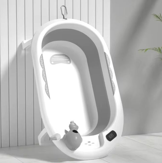 🛁 Baignoire pliable pour bébé –avec thermomètre  Confort ; sécurité dès la naissance