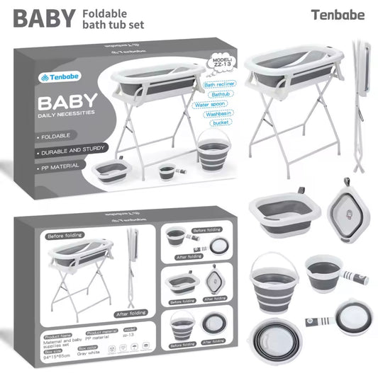 Ensemble de bain avec transat de bain et accessoires