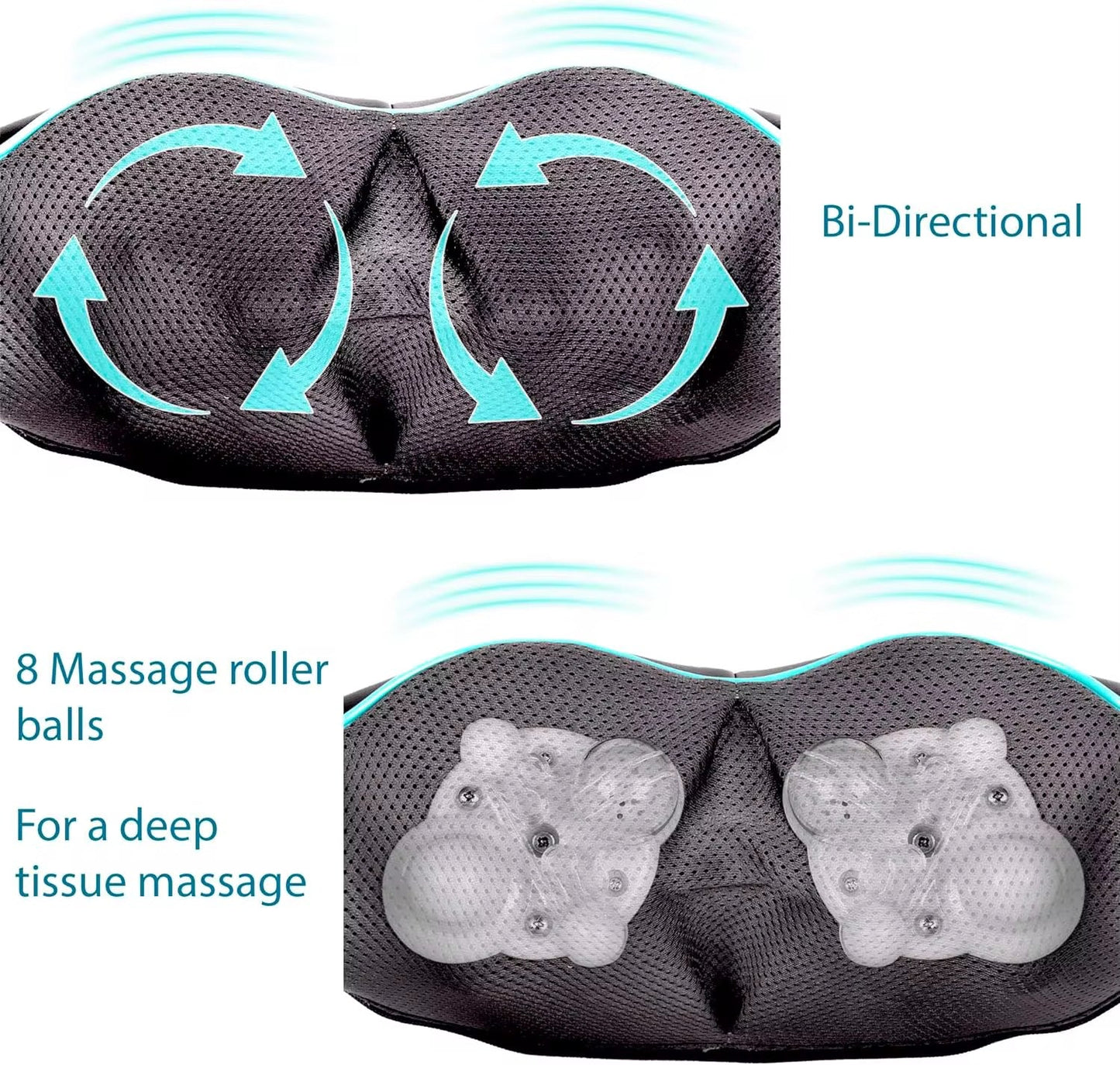 Appareil de Massage Shiatsu Électrique avec Chaleur – Pour Cou, Dos et Épaules tout le corps