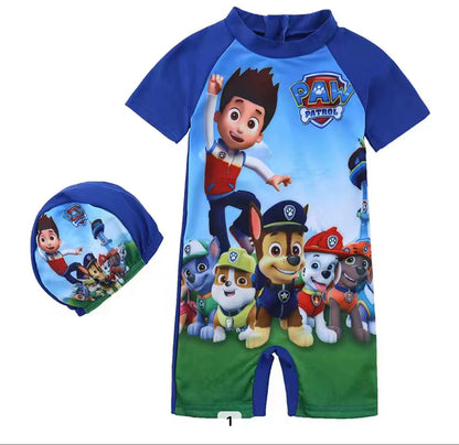 Maillot de bain  avec bonnet et sac offert 1 an à 8 ans (Copie)