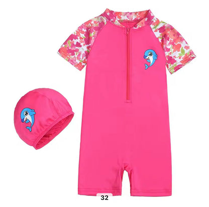 Maillot de bain  avec bonnet et sac offert  fille 1 an a 8 ans (Copie)