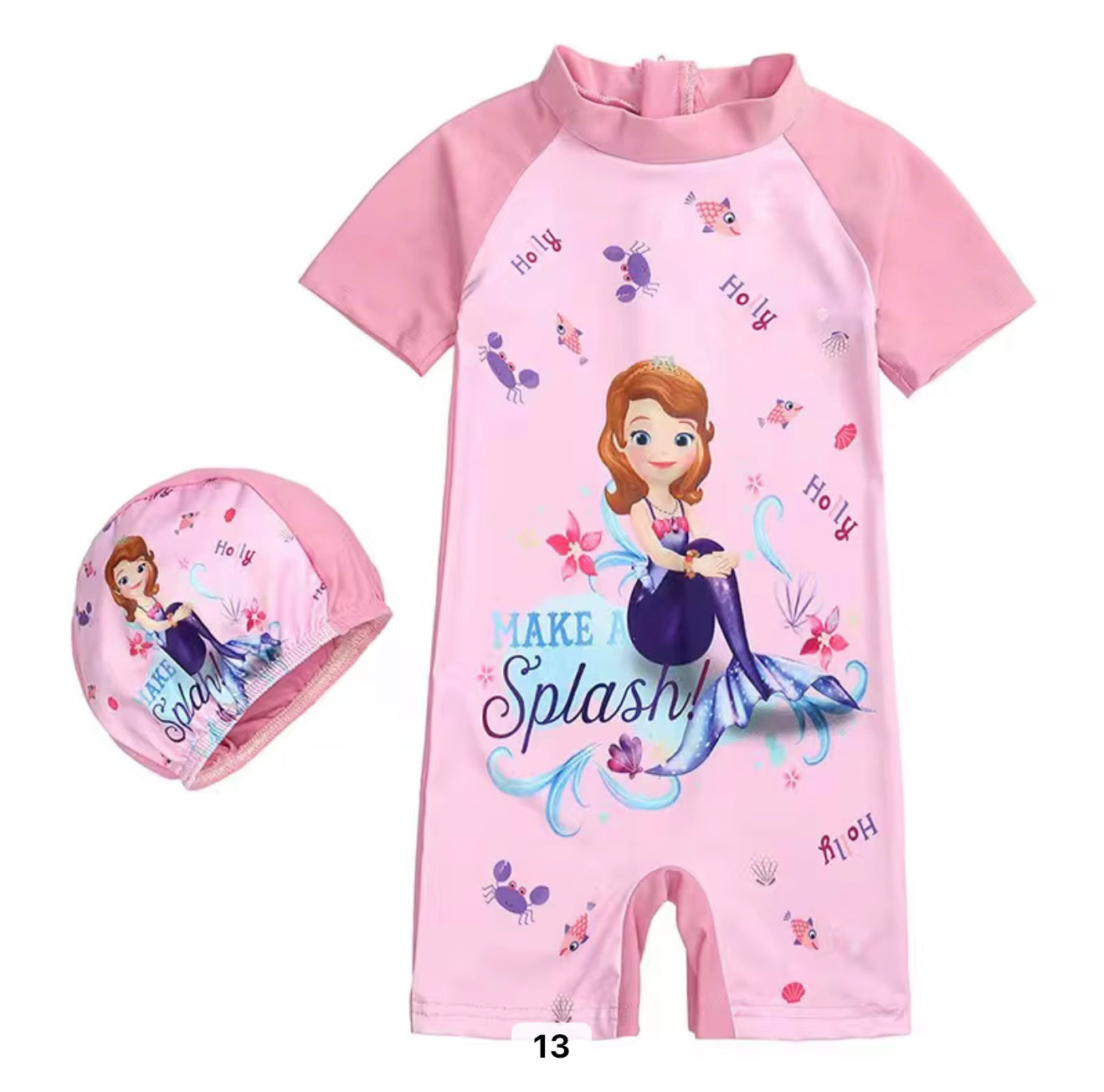 Maillot de bain  avec bonnet et sac offert  fille 1 an a 8 ans (Copie)