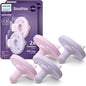 sucette Philips Avent Soothie 3-18 mois Orthodontic Baby Pacifiers, 100 % Silicone Pacifiers, One Piece, BPA-Free, (Copie)