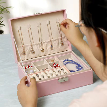 Boîte à Bijoux Élégante – Rangement Chic et Pratique avec clé