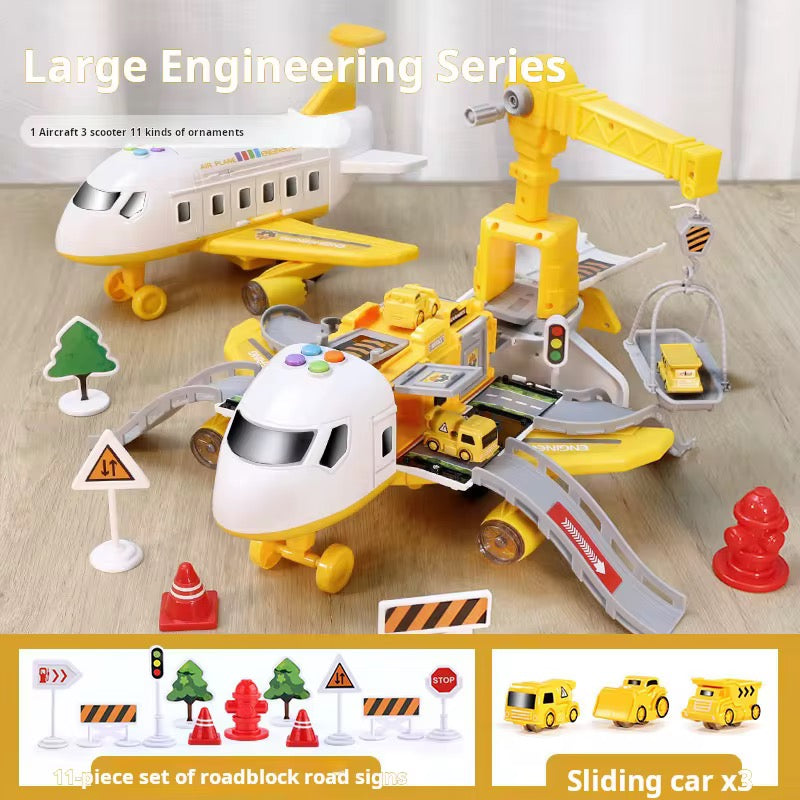 Avion Transporteur & Circuit de Police – L’ultime station de jeu pour petits héros !