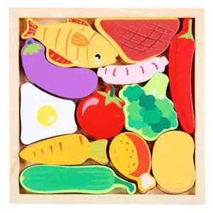 🧩 1 puzzle en bois éducatif au choix animal chiffre  fruit .....