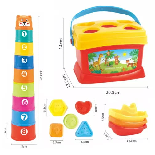 jeu d'éveil multifonctionnel chiffre forme et couleur