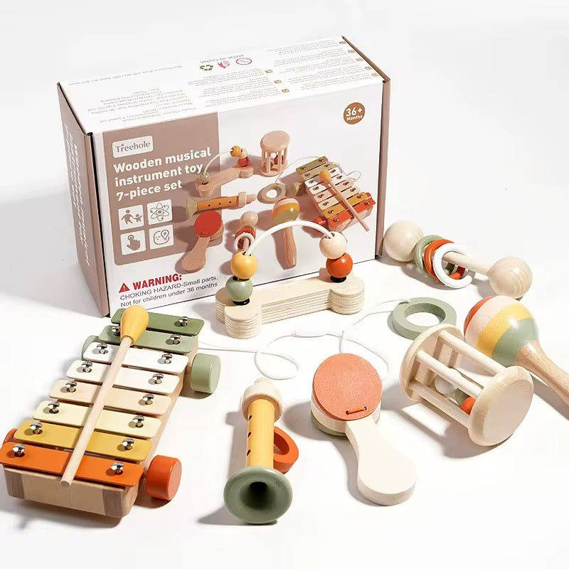 🎵 Ensemble jouet éveil musical &nbsp; Montessori en Bois des 6 mois&nbsp;