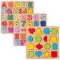 Lot de trois planche puzzle chiffre &  lettre & formes