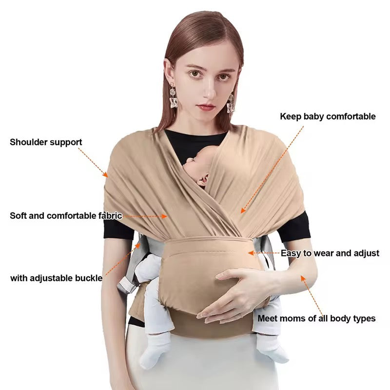 Écharpe Porte-Bébé Ergonomique – Multi-Positions et Ultra Confort*m coton 100%