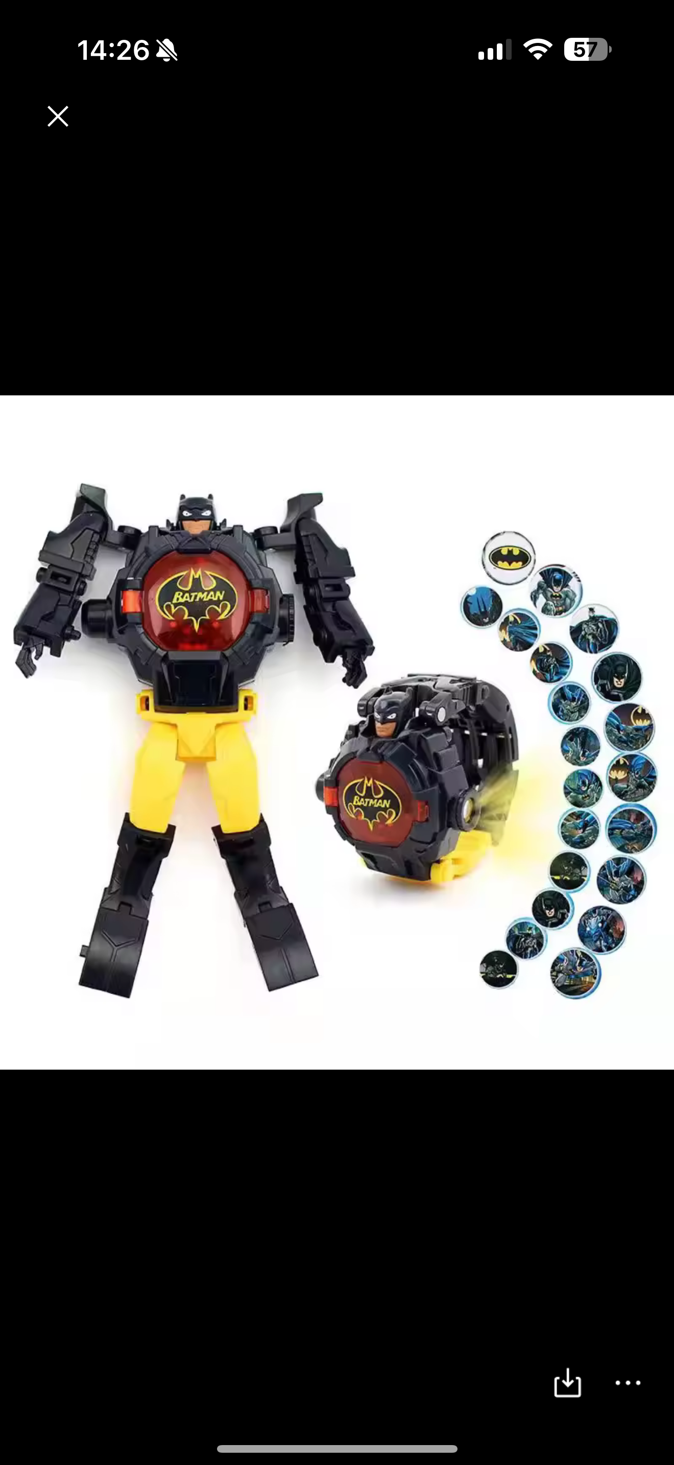 Montre transformer en robot héroïque et projection plusieurs modèles