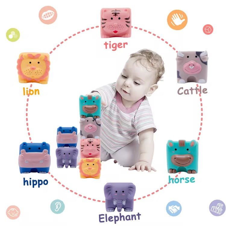 ❤️💚🩷Blocs de Construction Souples pour Bébé – Éducatifs et Sensoriel