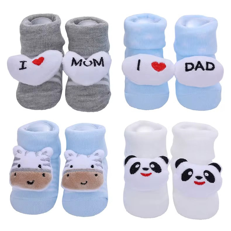 Lot de 2 Chaussettes enfant love papa love mama