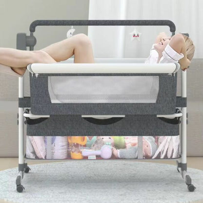 Lit Bébé Cododo Berceau  avec balancelle , bluetooth Hauteur Réglable Confortable Avec Rangement Plusieurs Coloris