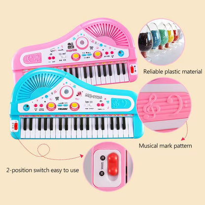 Mini Piano Clavier Électronique Enfant avec Micro & Tabouret – Jouet Musical Éducatif