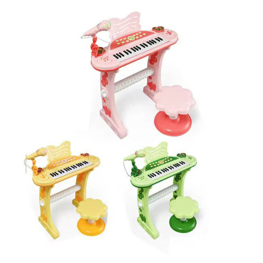 Mini Piano Clavier Électronique Enfant avec Micro & Tabouret – Jouet Musical Éducatif
