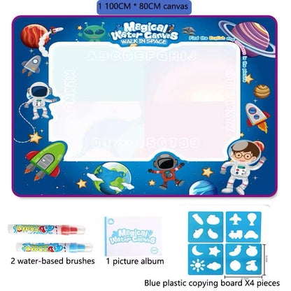 🎨 Tapis de Dessin Magique à l’Eau – Réutilisable & Éducatif pour Enfants avec deux stylos