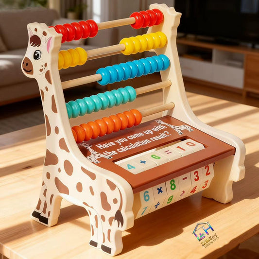 Boulier Éducatif Montessori - Girafe Multicolore