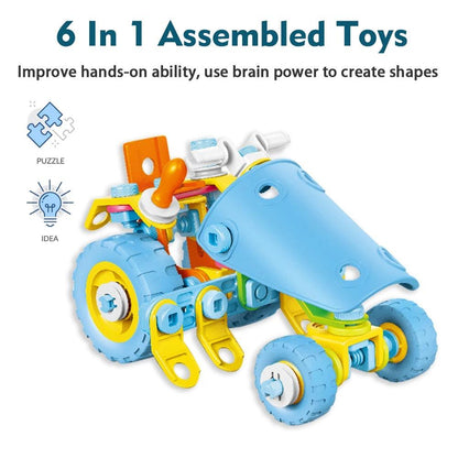 Kit de Construction Éducatif 6-en-1 Build & Play (142 Pièces) – Le Jeu STEM Idéal