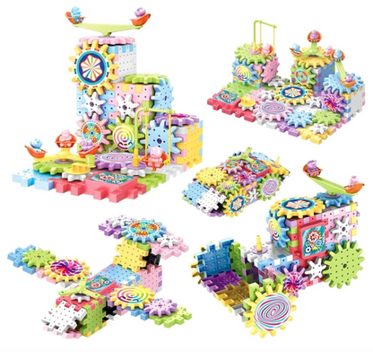 Ensemble de jouets de construction d’engrenages éducatifs-creatifs 83 pieces