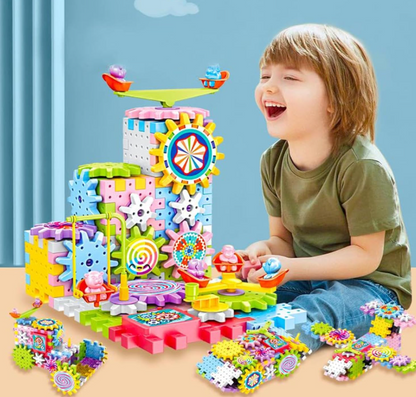 Ensemble de jouets de construction d’engrenages éducatifs-creatifs 83 pieces