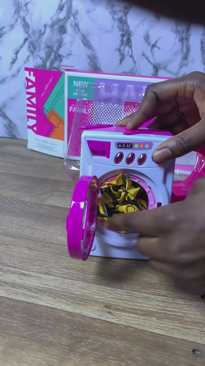 🧵 Kit Électroménager Jouet – Machine à Coudre + Fer à Repasser + Machine à Laver – Happy Family