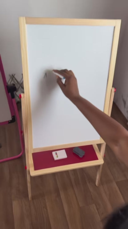 Tableau Double Face pour Enfants – Ardoise Tableau Blanc avec Accessoires