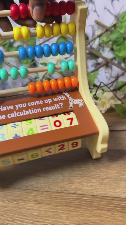 Boulier Éducatif Montessori - Girafe Multicolore