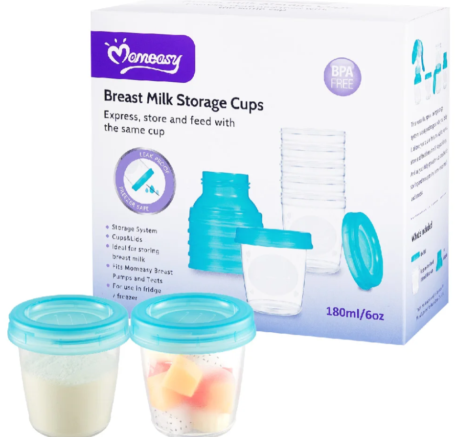 Momeasy  6  pot de conservation et  stockage lait et aliments 180 ML