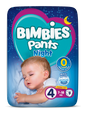 Bimbies Pants Night – Couches Culottes Nuit – Taille 4 (7–18 kg) – Pack de 9