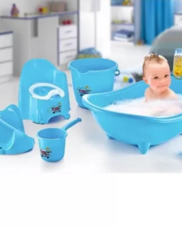 Set bassine baignoire  transat de bain 5 pièces 5 coloris disponible