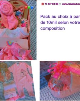 Kit/cadeau  à partir de 3  mois (2  , 3 , 4  , 5 pièces ) au choix