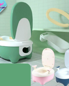 Pot  chambre Toilette  Portable Design Amusant pour Enfant avec Poignée Antidérapant – 3 couleurs