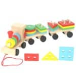 Montessori Le Train de Blocs en Bois