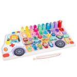 Jouet Puzzle Montessori en Bois 8 en 1 , bus