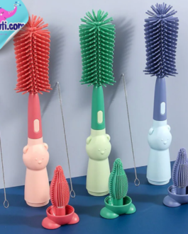 Ensemble Brosse de Nettoyage Biberons 360 degrés en Silicone