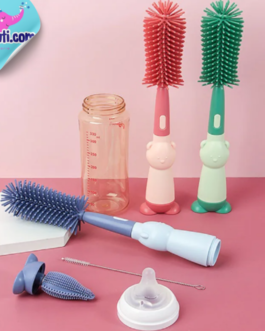 Ensemble Brosse de Nettoyage Biberons 360 degrés en Silicone