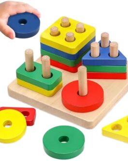 Puzzles 3D colorés pour enfants, jeux Montessori,