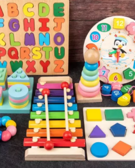 Kit de 5 jouets Montesorri En Bois Pour Enfant au choix parmi 8 produits