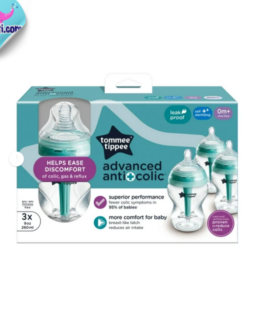 Biberon Anti-Colique Tommee Tippee Natural Start, 255 ml – Lot de 3