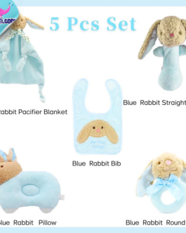 Set Naissance 5 pieces doudou  oreiller hochet ….et accessoire  5 coloris dispo