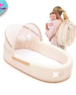 Lit pliable pour bébé avec moustiquaire et arc jeu