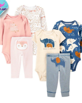 Ensemble 3 Pièces en coton pour nouveau-né garçon et fille  3 a 6 mois et 6 a 9 mois