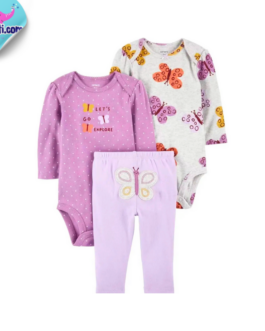 Ensemble 3 Pièces en coton pour nouveau-né garçon et fille  3 a 6 mois et 6 a 9 mois