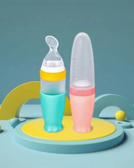 Biberon cuillere haute qualite  Cuillère de distribution d’aliments pour bébés en silicone