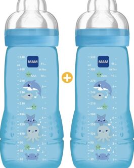 MAM   Lot de 2 biberon anti collique easy active   6 mois +, 2 unités de 330 ml