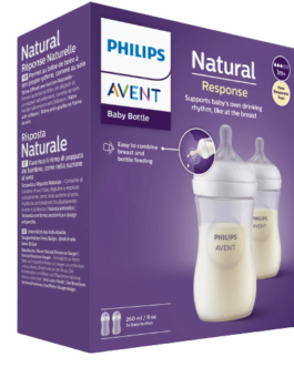 Philips Avent Biberon Tétine en Forme de Sein des 3 Mois+  2x260ml