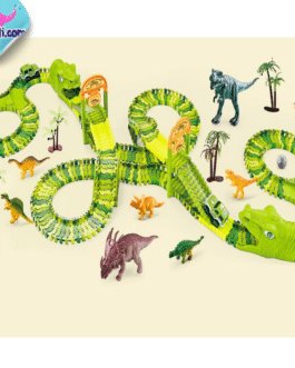 circuit de  Voiture avec dinosaure interactif Jurassic Parc 320 pieces